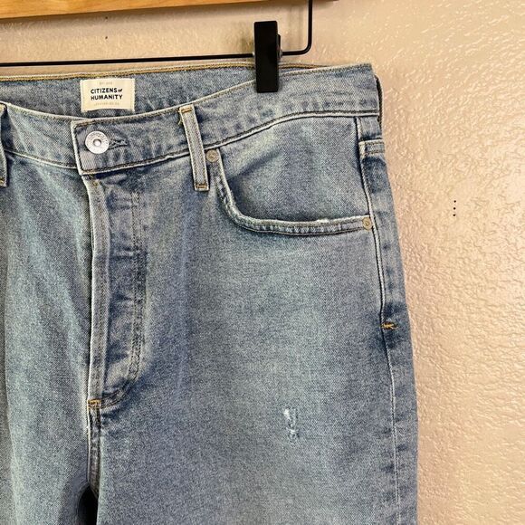 NWT Citizens of Humanity Jolene Womens 31 Bluejay High Rise Straight Distressed - Picture 5 of 16